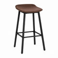 Barhocker braun mit PU-Kunstleder Stahlgestell 44 x 42 x 75 cm