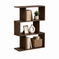 Bücherregal Raumteiler dunkelbraun aus Spanplatte 80 x 30 x 120 cm